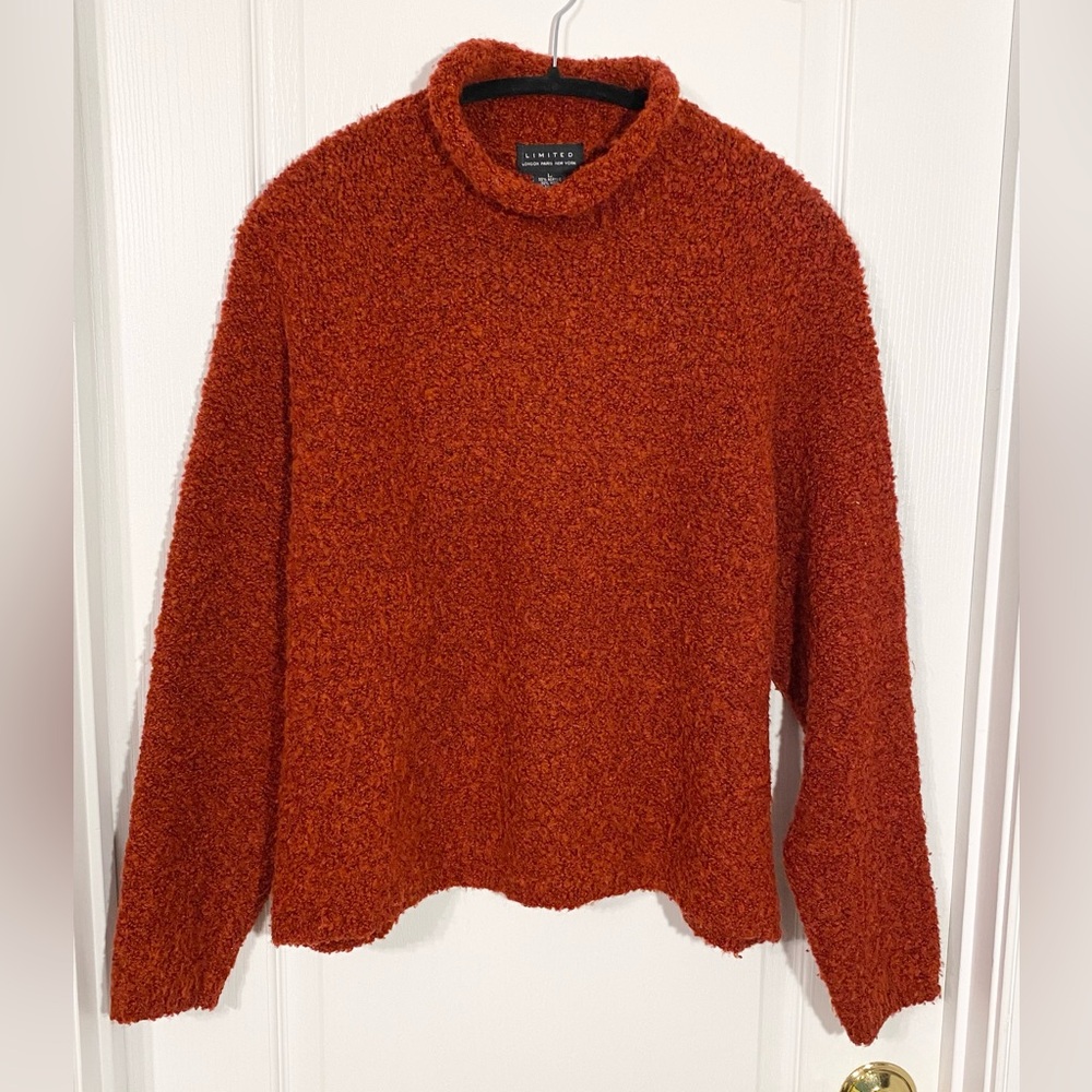 90s Limited Boucle Knit Sweater HONG KONG MADE Vintage Rust Size Large